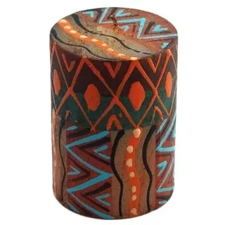 Nobunto Kerzen - Makini - Fair Trade Kunstkerze aus Südafrika - Handbemalte Geschenkkerze - Afrikanische Kerzensets - Bunte Stabkerzen - Weihnachten - Ostern (Einzelkerze 5x7cm)