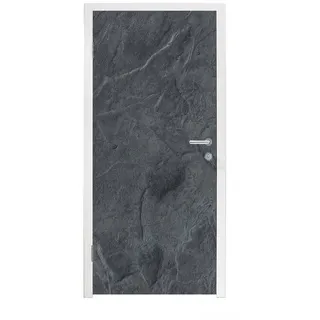 MuchoWow Türtapete Grau - Beton - Schiefer - Strukturiert - Retro, Matt, bedruckt, (1 St), Türfolie Selbstklebend, Türtapete, Türdeko Poster, 95x235 cm grau 95 m x 235 m