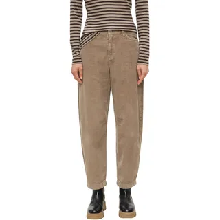 s.Oliver Damen Cord-Hose – High Rise, Barrel Leg, Ankle-Länge - 40