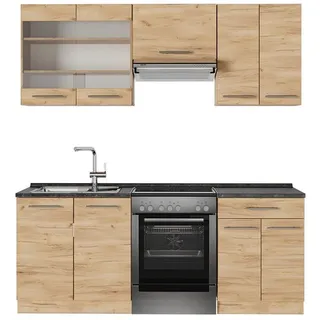 Vicco Küchenzeile Fame-Line 200 cm AP Anthrazit