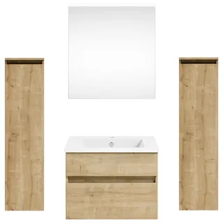 Puris Badezimmer Get2You, Eiche, Holzwerkstoff, 2 Schublade(n) Schubladen, 122.4 cm, Goldenes M, Made in Germany, Dgm, hängend, Badezimmer, Badmöbelsets & Badmöbelserien, Badmöbel-Set