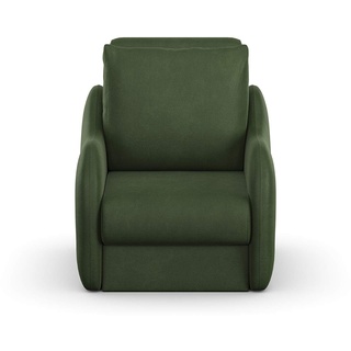 DOMO. Collection Sessel Echo, Einzelsessel mit Hocker, Loungesessel, Funktionssessel, 84x107x96 cm, Polstersessel in grün