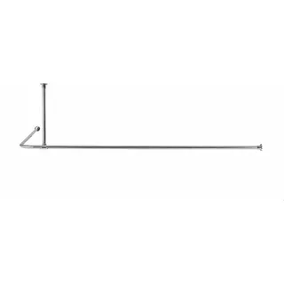 Hochwertige Duschvorhangstange in L-Form 200 x 100 cm