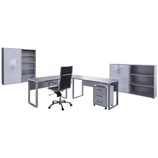 MID.YOU Büro Office Edition Set 1 Grau/Weiß
