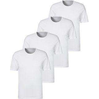 S.Oliver, Herren, Shirt, 4er Pack Basic Unterhemd / Shirt Kurzarm, Weiss, (S)