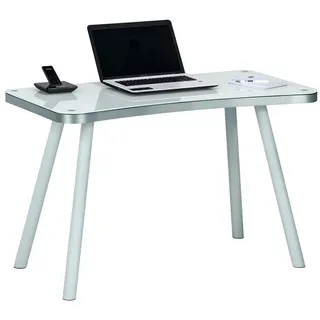 Maja Möbel Schreibtisch Designertisch, Glas-Aluminium, sehr stabil, ein Hingucker