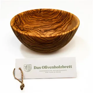 dasOlivenholzbrett Salatschüssel Salatschale aus Olivenholz Ø 22 cm