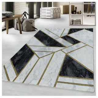 Teppich Marmoroptik Teppich, edel und chic, für Büro, Wohnzimmer,Schlafzimmer, Giantore, rechteck goldfarben 160 cm x 230 cm