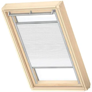 VELUX Original Wabenplissee, SK06, Weiß, mit Grauer Führungsschiene