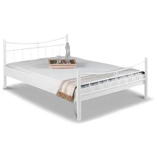 BED BOX Metallbett, Weiß, Metall, 180x220 cm, Schlafzimmer, Betten, Metallbetten