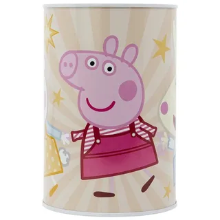 Peppa Pig Spardose Peppa Wutz Lucie Locke Kinder XL Spardose, Sparschwein aus Weißblech 1000 ml bunt