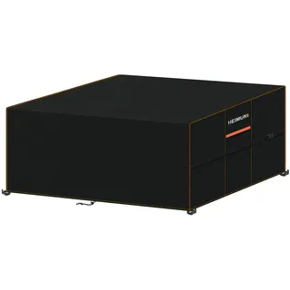 HEIMUNI Abdeckung Gartenmöbel Wasserdicht Schutzhülle Gartenmöbel Winterfest Abdeckplane Gartenmöbel Lounge Abdeckung 420D Oxford Abdeckhauben Hüllen für Gartentische Terrassenmöbel 180x130x90cm