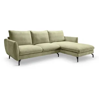MID.YOU Eckcouch Polyester L-Form 2-Sitzer Grün