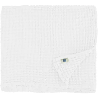 Linen & Cotton Luxus Waffel Tuch Saunatuch Strandtuch, Handtücher/Badetücher/Duschtücher/Gästetucher ALVA, 48% Leinen, 52% Baumwolle - 75 x 110cm (Weiß/Weiss)