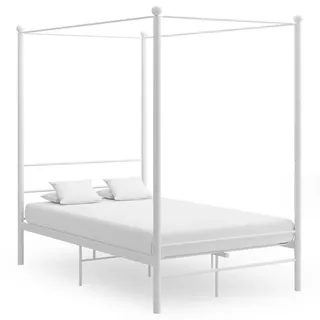 vidaXL Himmelbett 120 x 200 cm Weiß