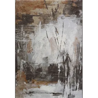 None ARGENTUM Webteppich 160 x 230 cm Grau/Rot