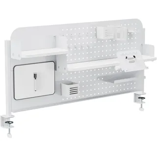 [en.casa] Sauda Schreibtisch-Organizer 114x68 cm Weiß
