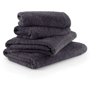 Handtuch Set MÖVE "Superwuschel" Handtücher (Packung) Gr. (4 St.), grau (dark grey) Handtuch-Sets extra weiches und voluminöses Frottierset