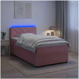 vidaXL Boxspringbett 120 x 200 cm Rosa