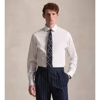 Polo Ralph Lauren für Herren. 712827064002 Schmal geschnittenes Popeline-Hemd weiß (43), Lässig, Baumwolle, Klassisch, Langarm