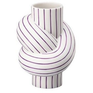 Rosenthal Dekovase Node Stripes Apple Vase 12 cm Streifen modern Porzellan (1 St) lila|weiß