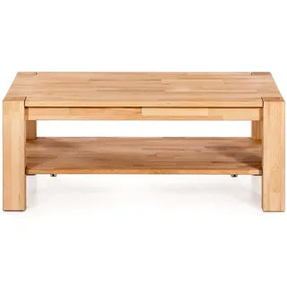 Couchtisch HOME AFFAIRE "Street Kaffeetisch, Massivholz, in Buche geölt, TOP-PRODUKT", beige (kernbuche natur, kernbuche natur, kernbuche natur), B:115cm H:45cm T:70cm, Tische, mit Rollen, mit Ablage, classic, zeitloss