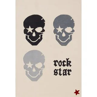Rock STAR Baby Kinderteppich Rock Star Baby creme, rechteckig weiß 200 cm x 300 cm