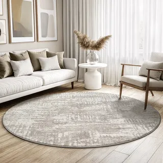 Sanat Teppich SANAT "Harmony 3215, auch als Läufer", beige, H:12mm Ø:150cm, Kunstfaser, Teppiche, Teppich, Wohnzimmer, Kurzflor, modern, abtrakt, Schlafzimmer