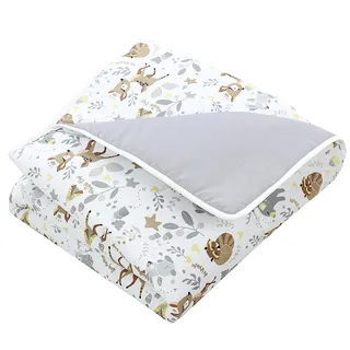 TupTam Baby Krabbeldecke 120x120 cm – Gepolstert, weich, Baumwolle, Farbe: Wilde Tiere