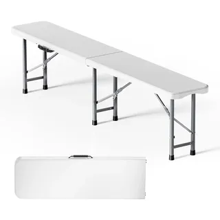 Wiltec Klappbank 180 x 30 x 43 cm Grau