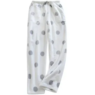 LAPOOH Kuschelige, Flauschige Fleece-Pyjamahose Für Damen, Kuschelige, Weiche Blumenhose Mit Taschen Und Kordelzug, Warme Winter-Jogginghose, Pyjama Für Damen, Loungewear-Pjs-Hose