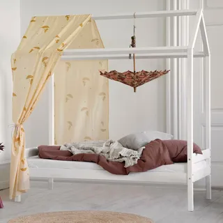 Hoppekids Hausbett ECO Comfort 70 x 160 cm Kiefer massiv weiß