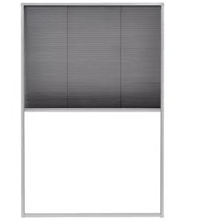 vidaXL Insektenschutz-Plissee für Fenster Aluminium : Größe - 80 x 120 cm