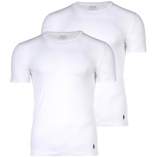POLO RALPH LAUREN Herren T-Shirts, 2er Pack - CLASSIC-2 PACK-CREW UNDERSHIRT, Rundhals, Stretch Cotton Weiß XL