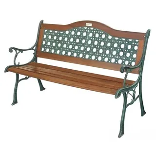 Fraschetti - Outdoor -bank In Gusseisen Rattan Bogen 126x60 Cm Garten Deluxe -kollektion