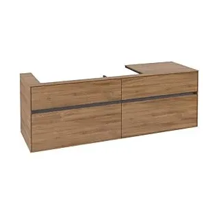 Waschbeckenunterschrank 160 x 55 cm Kansas Oak