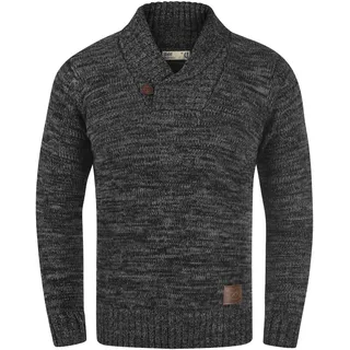 Schalkragenpullover SOLID "Schalkragenpullover SDPhil", Herren, Gr. L, schwarz, Obermaterial: 100% Baumwolle CO., Pullover