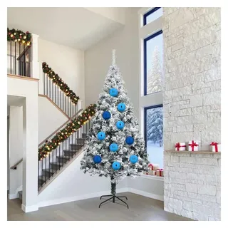 vidaXL Weihnachtskugel-Set 4-Tlg Blau Kunststoff