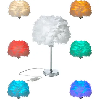NORTHPOINT Feder Tischlampe Chrome 1 St.