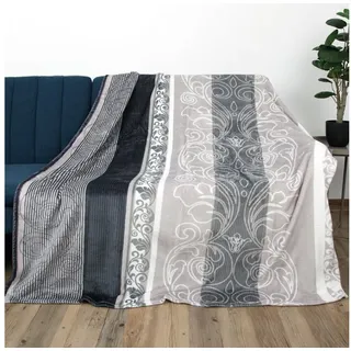 BestLivings Soft Touch Kuscheldecke 130 x 170 cm Grau/Silber