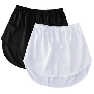 SOTOR Unterrock Fake Top Minirock Mini-Unterrock Saum gefälschte Röcke (Hemdverlängerung für Damen, Hemdverlängerung für Schichten, falsches Oberteil, unterer Sweep-Shirt) weiß XL
