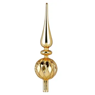 Weihnachtsbaumspitze, gold, Glas, 31 cm - Gold
