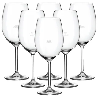 LEONARDO Daily Rotweinglas 0,2 l geeicht 6er Set