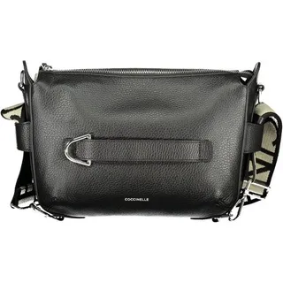 COCCINELLE Umhängetasche, Elegante Damen-Handtasche schwarz mit Schleife und verstellbarem Rieme