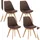 Esszimmerstuhl Linares Samt braun 4er Set