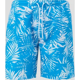 s.Oliver - Badehose mit All-over-Print, Herren, türkis, XXL