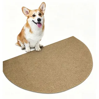 Agger Fußmatte Sisal-Fußmatte, Halbmond-Kratzmatte, Kratzbrett, strapazierfähige Kratz-Fußmatte für Katzen, dekorative Fußmatte Ø 90 cm x 60 cm