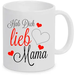 TassenKing(TM) - Hab Dich lieb Mama - Tasse - Kaffeetasse - Tasse mit Spruch