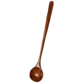 Holzlöffel, Rührlöffel, langer Griff, glatte Kanten, hitzebeständig, lebensmittelecht, nicht multifunktional, bequemer Griff, Suppenrührlöffel