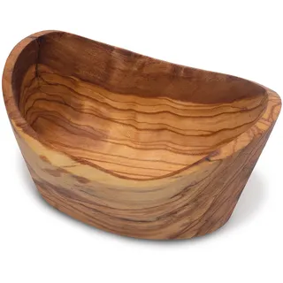 Olivenholz Schale 10x8cm - Rustikale Allzweckschüssel für Snacks - Handgefertigt, unbehandelt, antibakteriell - MOCA-zertifiziert, Italien